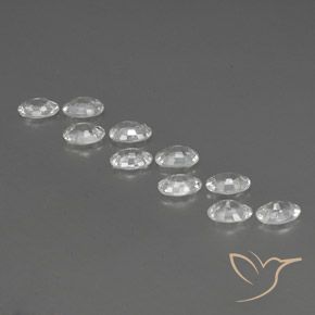 6.66 ct natürliche Weiß Zirkon-Edelsteine, Oval, VVS-VS