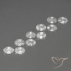 6.93 ct natürliche Weiß Zirkon-Edelsteine, Oval, VVS-VS
