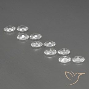 6.93 ct natürliche Weiß Zirkon-Edelsteine, Oval, VVS-VS