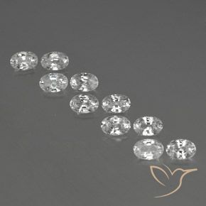 7.54ctw Natürlicher Weiß Zirkon, Oval, VVS-VS