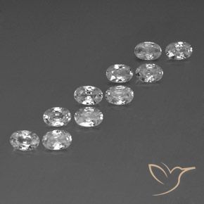 6.99 ct natürliche Weiß Zirkon-Edelsteine, Oval, VVS-VS