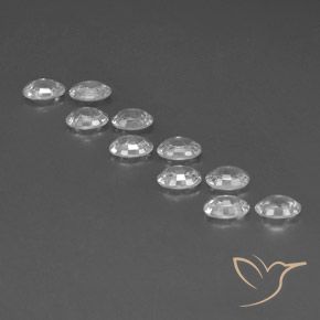 6.99 ct natürliche Weiß Zirkon-Edelsteine, Oval, VVS-VS