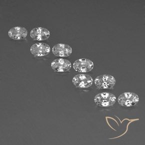 7.52ctw Natürlicher Weiß Zirkon, Oval, VVS-VS
