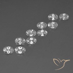 7.52 ct natürliche Weiß Zirkon-Edelsteine, Oval, VVS-VS