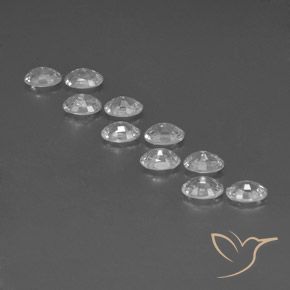7.52 ct natürliche Weiß Zirkon-Edelsteine, Oval, VVS-VS
