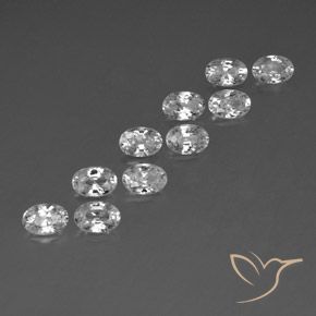 7.65 ct natürliche Weiß Zirkon-Edelsteine, Oval, VVS-VS