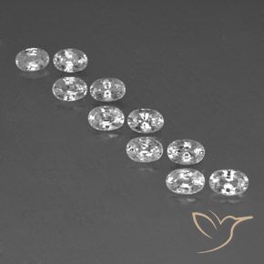 8.11ctw Natürlicher Weiß Zirkon, Oval, VVS-VS