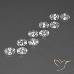 8.11 ct natürliche Weiß Zirkon-Edelsteine, Oval, VVS-VS