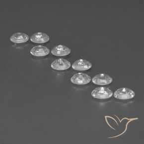 8.11 ct natürliche Weiß Zirkon-Edelsteine, Oval, VVS-VS