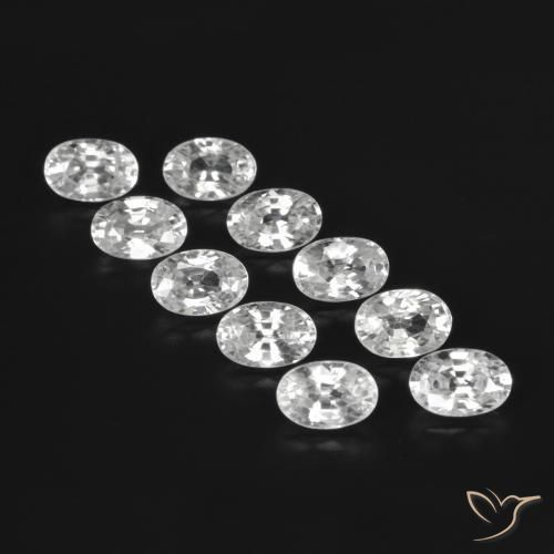 8.06 ct natürliche Weiß Zirkon-Edelsteine, Oval, VVS-VS