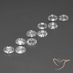 6.75 ct natürliche Weiß Zirkon-Edelsteine, Oval, VVS-VS