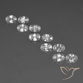 7.80ctw Natürlicher Weiß Zirkon, Oval, VVS-VS
