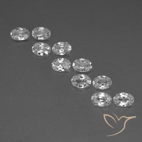 6.76ctw Natürlicher Weiß Zirkon, Oval, VVS-VS