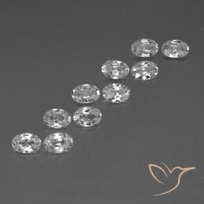 6.76 ct natürliche Weiß Zirkon-Edelsteine, Oval, VVS-VS