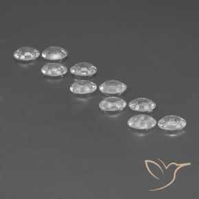 6.76 ct natürliche Weiß Zirkon-Edelsteine, Oval, VVS-VS