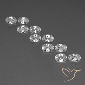 7.50ctw Natürlicher Weiß Zirkon, Oval, VVS-VS