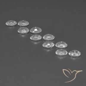 7.41 ct natürliche Weiß Zirkon-Edelsteine, Oval, VVS-VS