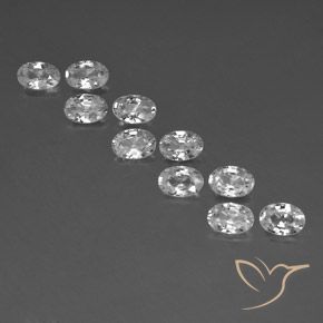 6.86ctw Natürlicher Weiß Zirkon, Oval, VVS-VS