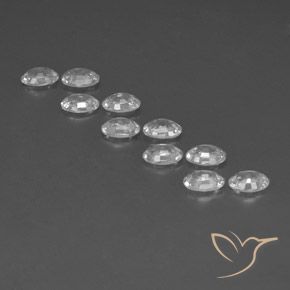 6.86 ct natürliche Weiß Zirkon-Edelsteine, Oval, VVS-VS