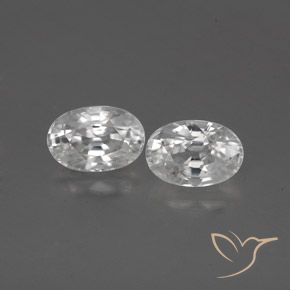1.74ctw Natürlicher Weiß Zirkon, Oval, VVS-VS