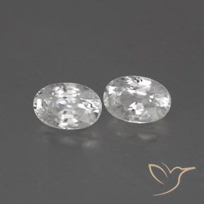 1.74 ct natürliche Weiß Zirkon-Edelsteine, Oval, VVS-VS