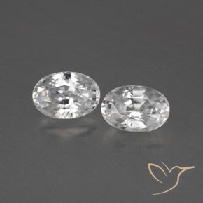 1.67ctw Natürlicher Weiß Zirkon, Oval, VVS-VS