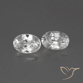 1.67 ct natürliche Weiß Zirkon-Edelsteine, Oval, VVS-VS