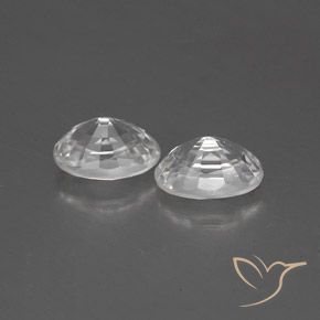 1.67 ct natürliche Weiß Zirkon-Edelsteine, Oval, VVS-VS