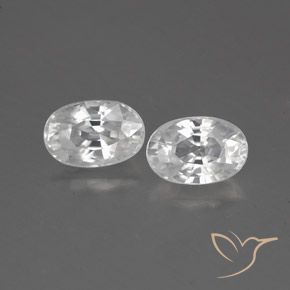 1.75ctw Natürlicher Weiß Zirkon, Oval, VVS