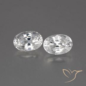 1.67ctw Natürlicher Weiß Zirkon, Oval, VVS