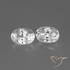 1.67 ct natürliche Weiß Zirkon-Edelsteine, Oval, VVS