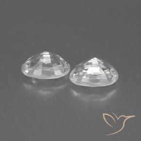 1.67 ct natürliche Weiß Zirkon-Edelsteine, Oval, VVS