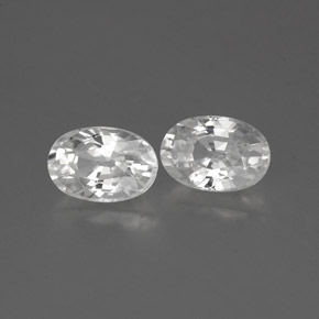 1,62 ct natürliche weißer Zirkon-Edelsteine, Oval Schliff, VVS