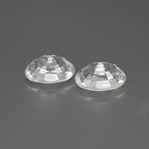 1,62 ct natürliche weißer Zirkon-Edelsteine, Oval Schliff, VVS
