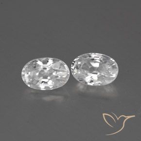 1.66 ct natürliche Weiß Zirkon-Edelsteine, Oval, VVS