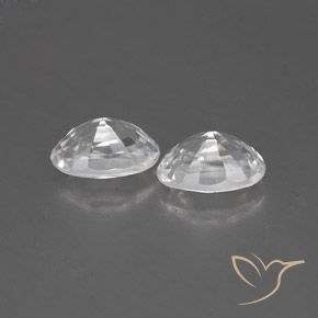 1.66 ct natürliche Weiß Zirkon-Edelsteine, Oval, VVS