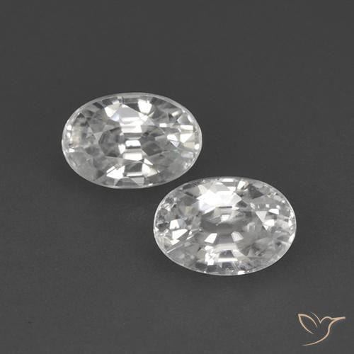 1.76 ct natürliche Weiß Zirkon-Edelsteine, Oval, VVS