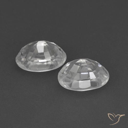 1.76 ct natürliche Weiß Zirkon-Edelsteine, Oval, VVS
