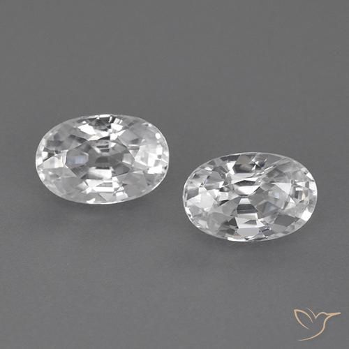 1.70ctw Natürlicher Weiß Zirkon, Oval, VVS