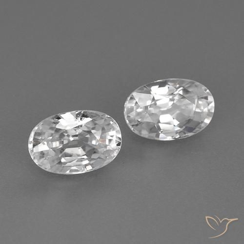 1.70 ct natürliche Weiß Zirkon-Edelsteine, Oval, VVS