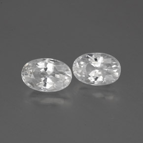 1,71 ct natürliche weißer Zirkon-Edelsteine, Oval Schliff, VVS-VS