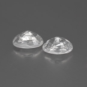 1,71 ct natürliche weißer Zirkon-Edelsteine, Oval Schliff, VVS-VS