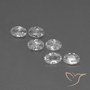 3.75ctw Natürlicher Weiß Zirkon, Oval, VVS-VS