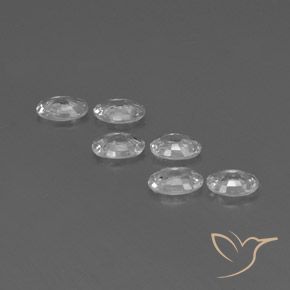 3.75 ct natürliche Weiß Zirkon-Edelsteine, Oval, VVS-VS