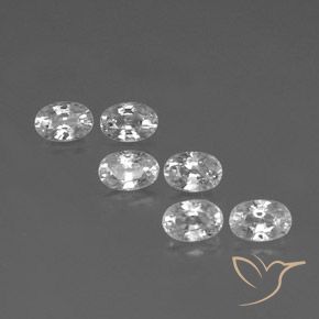 5.04ctw Natürlicher Weiß Zirkon, Oval, VVS-VS