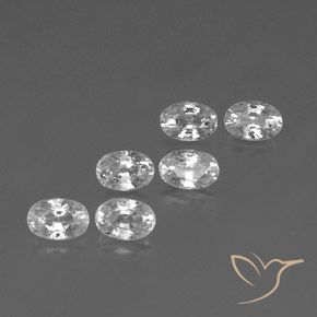 5.04 ct natürliche Weiß Zirkon-Edelsteine, Oval, VVS-VS