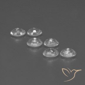 5.04 ct natürliche Weiß Zirkon-Edelsteine, Oval, VVS-VS