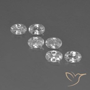 4.39ctw Natürlicher Weiß Zirkon, Oval, VVS-VS