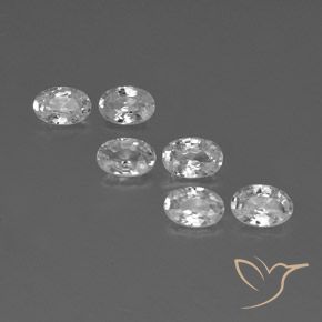 4.18ctw Natürlicher Weiß Zirkon, Oval, VVS-VS