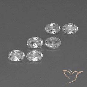 4.18 ct natürliche Weiß Zirkon-Edelsteine, Oval, VVS-VS